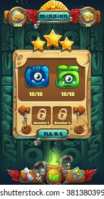 Jungle shamans GUI mission collect vector illustration