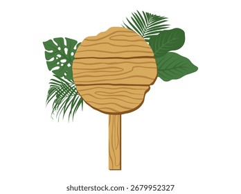 Jungle Signboard Foliage Element Hintergrund