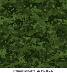 Jungle style camouflage seamless pattern. Shapes of foliage and leaves. Abstract vector army and hunting masking ornament background for banners backdrop, fabric, home decor, wrapping