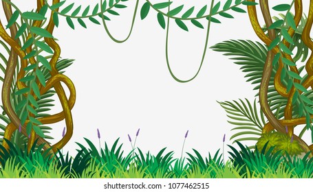 A Jungle Template With Vine Illustration