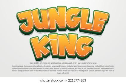 Jungle text effect template with 3d style use for logo and business brand