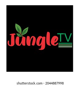 jungle tv text logo vector, for free design.