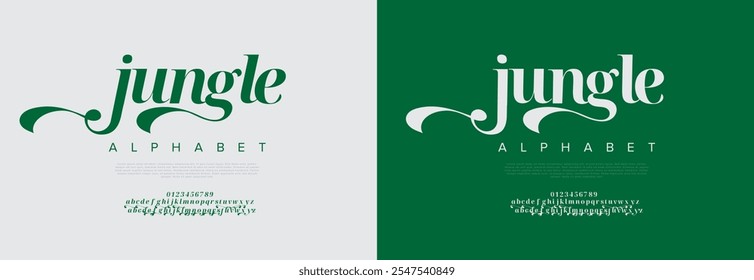 Selva tipografia beleza moda elegante minimalista serif italic fontes decorativo casamento vintage retro logos. Logotipo de fonte de luxo mínimo alfabeto. Ilustração vetorial