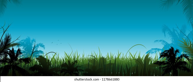 Dschungelvektorlandschaft
