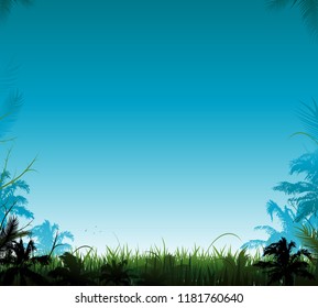 Jungle vector landscape