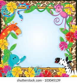 Jungle Zoo Party Invitation