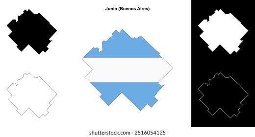 Junin department (Buenos Aires) mapa esboço conjunto