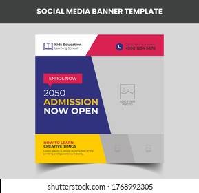 Junior Admission for Kids School Education Social Media banner Template Design Story. Kids School Education flyer Brochure Design.