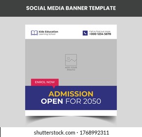 Junior Admission for Kids School Education Social Media banner Template Design Story. Kids School Education flyer Brochure Design.