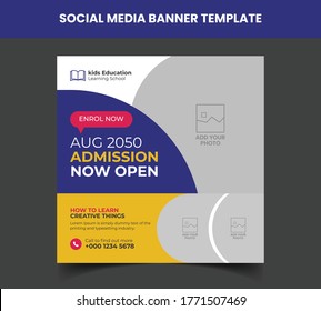 Junior Admission for Kids School Education Social Media banner Template Design Story. Kids School Education flyer Brochure Design.