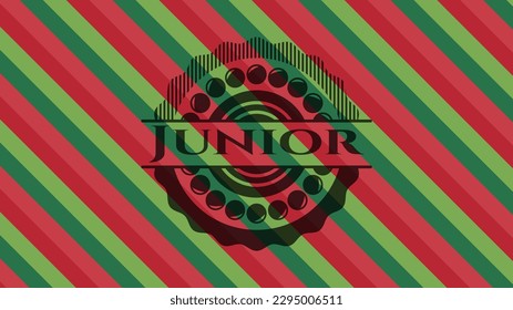 Junior christmas badge background. Vector Illustration. Detailed. 