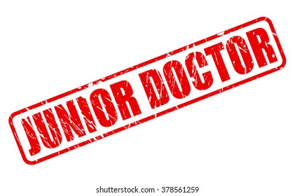 JUNIOR DOCTOR red stamp text on white