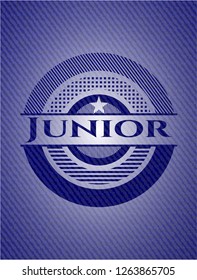 Junior emblem with jean background