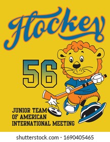 Junior  Hockey Team. Boys Tees Vector Graphic Design