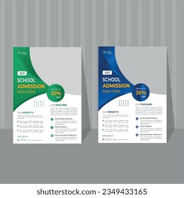 Junior School Admission Flyer, Kids Back to school education poster 
 layout template  Vector Education Center poster, Kids Education 
Flyer Template for social or print