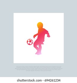 Junior Soccer or Football. Also useful as favicon, clipart. Compatible with PNG, JPG, AI, CDR, SVG, EPS, PDF.