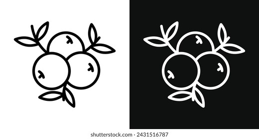 Juniper Icon Set. Vector Illustration