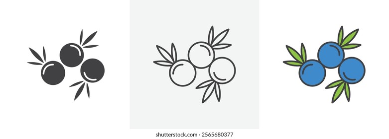 Juniper icons in black and colored versions