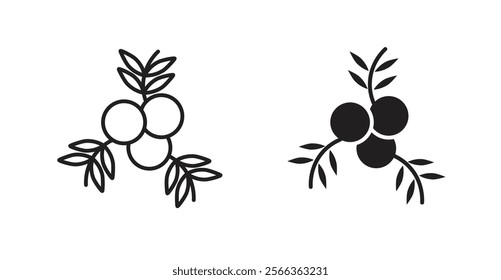 Juniper icons in line stroke and flat versions