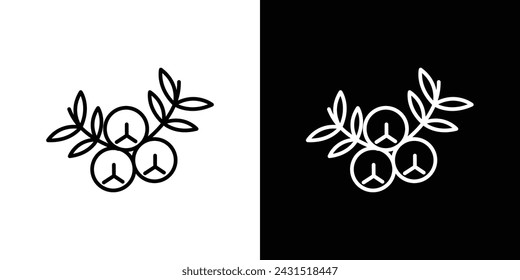 Juniper Line Icon on White Background for web.