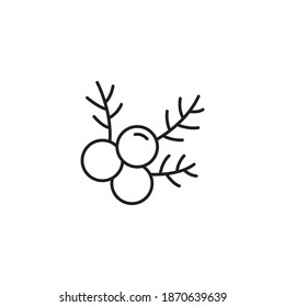 Icono de línea delgada simple Juniper ilustración vectorial