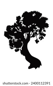 Juniper tree illustration symbol. South west tree. 