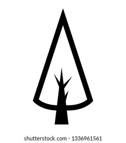 Juniper tree also known as forestry symbol 
