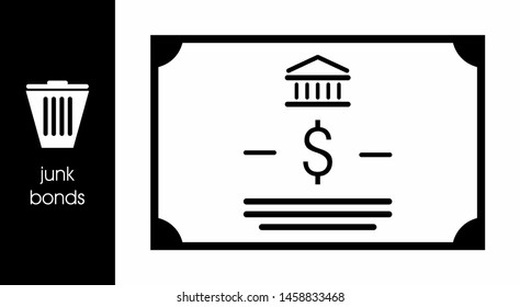 Junk Bonds Trading Vector Illustration 