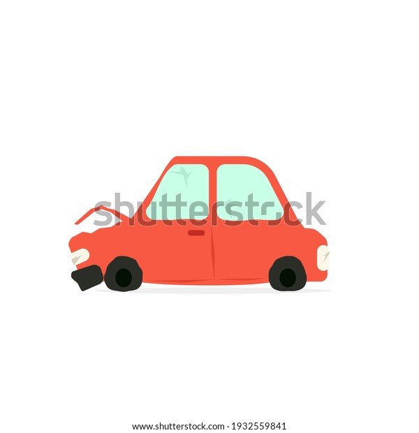 Junk car icon. Clipart image isolated on\
white background.