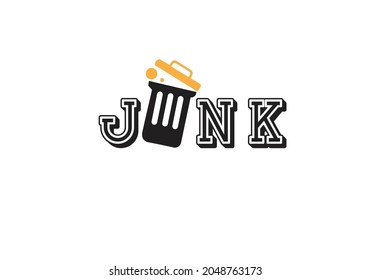 Junk, construction, Clean, Typography minimalist  digital fashion future creative logo vector illustration