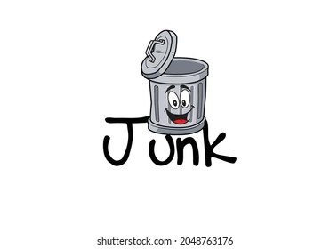 Junk, construction, Clean, Typography minimalist  digital fashion future creative logo vector illustration