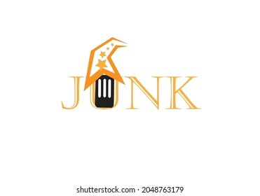 Junk, construction, Clean, Typography minimalist  digital fashion future creative logo vector illustration