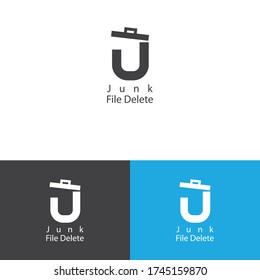 Junk File Delete Logo Design Template-J letter logo Design.