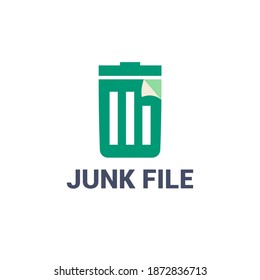 JUNK FILE ICON LOGO CONCEPT WITH FLAT AND SIMPLE SYLE FOR ICON, ILLUSTRATION AND BRAND IDENTITY