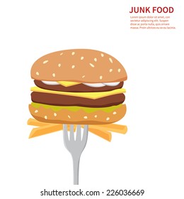 junk food background  isolated