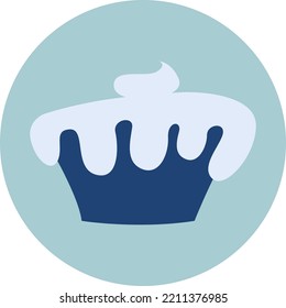 Junk food cake, illustration, vector on white background.