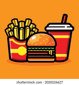 junk food cartoon vector design
