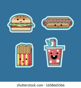 Junk food character bundle set