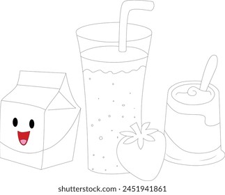junk food coloring page for kids