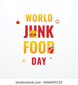 Junk Food Day Vector Design Illustration