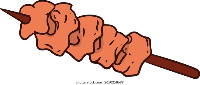 Junk Food with Doodle Design. Vector Illustration