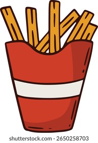 Junk Food with Doodle Design. Vector Illustration