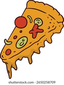 Junk Food with Doodle Design. Vector Illustration