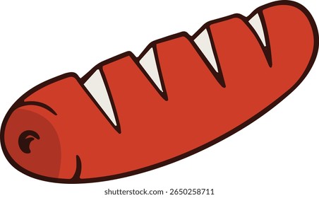 Junk Food with Doodle Design. Vector Illustration