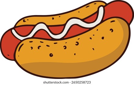 Junk Food with Doodle Design. Vector Illustration