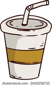 Junk Food with Doodle Design. Vector Illustration