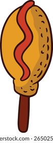 Junk Food with Doodle Design. Vector Illustration