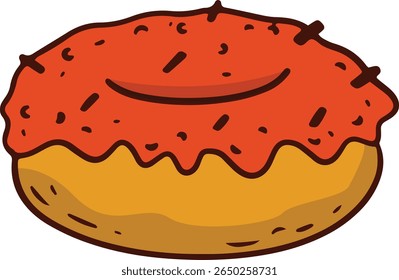 Junk Food with Doodle Design. Vector Illustration