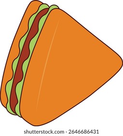 Junk Food Doodle isolado no fundo branco. Ilustração de vetor plano