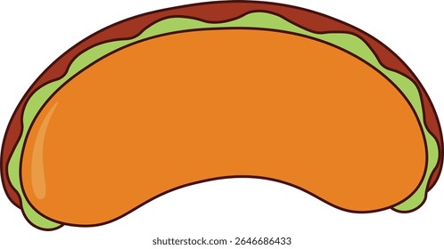 Junk Food Doodle isolado no fundo branco. Ilustração de vetor plano